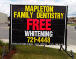 Mapleton Dentist Sign