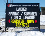 National Training Rinks Sign